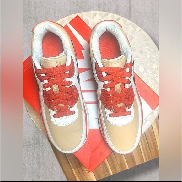Nike Air Max 90 LTR Leather Sneakers in Limited  “Red Clay”  New In Box - Picture 2 of 13